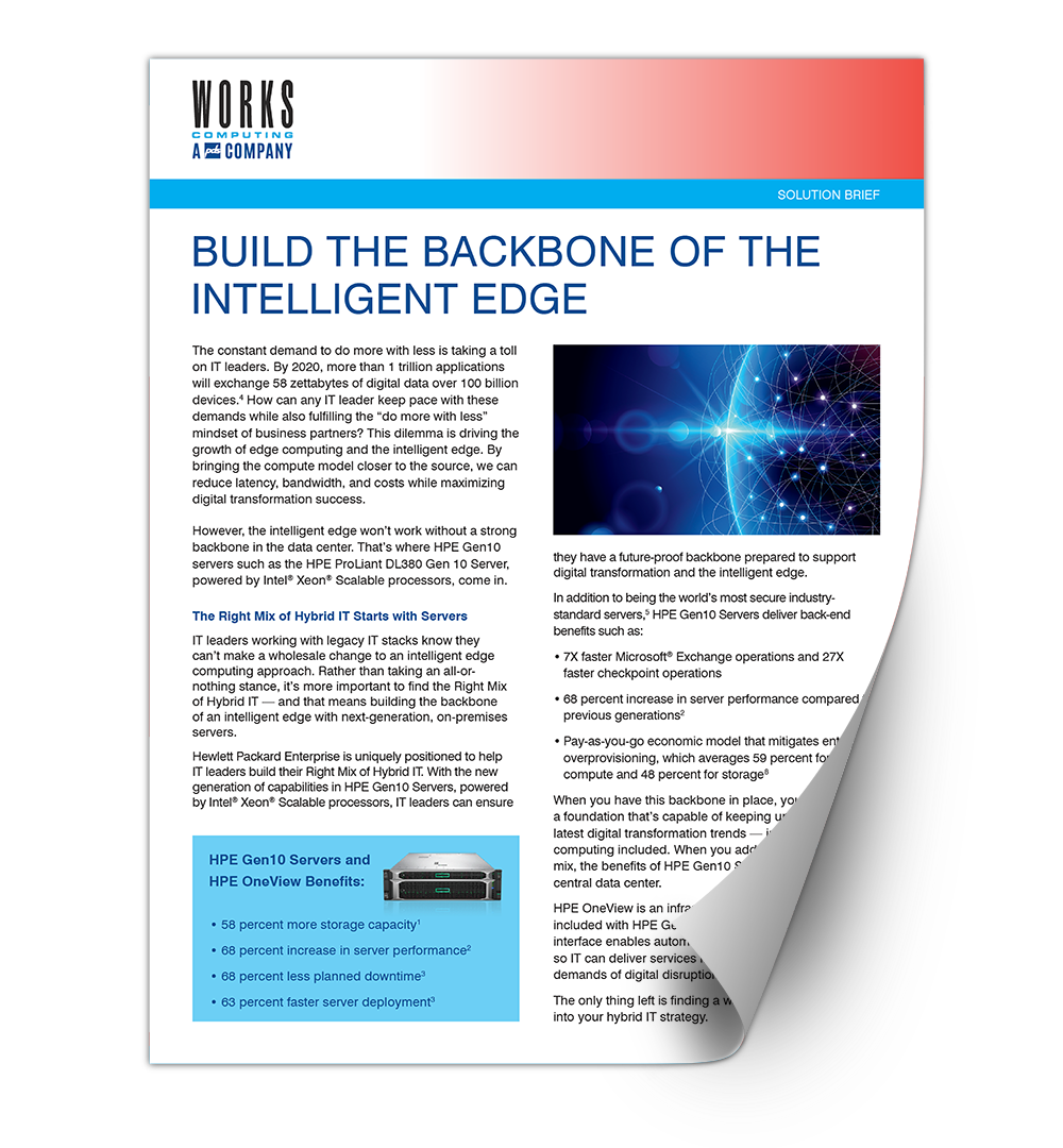 WorksComputing's tweet photo. In just a few years, businesses will be dealing with over 1 trillion applications exchanging 58 zettabytes of digital data across 100 billion devices. Learn how Gen10 Servers can create a strong backbone for the intelligent edge. https://t.co/QLIHgDgrkK https://t.co/CbC2bAXNqj