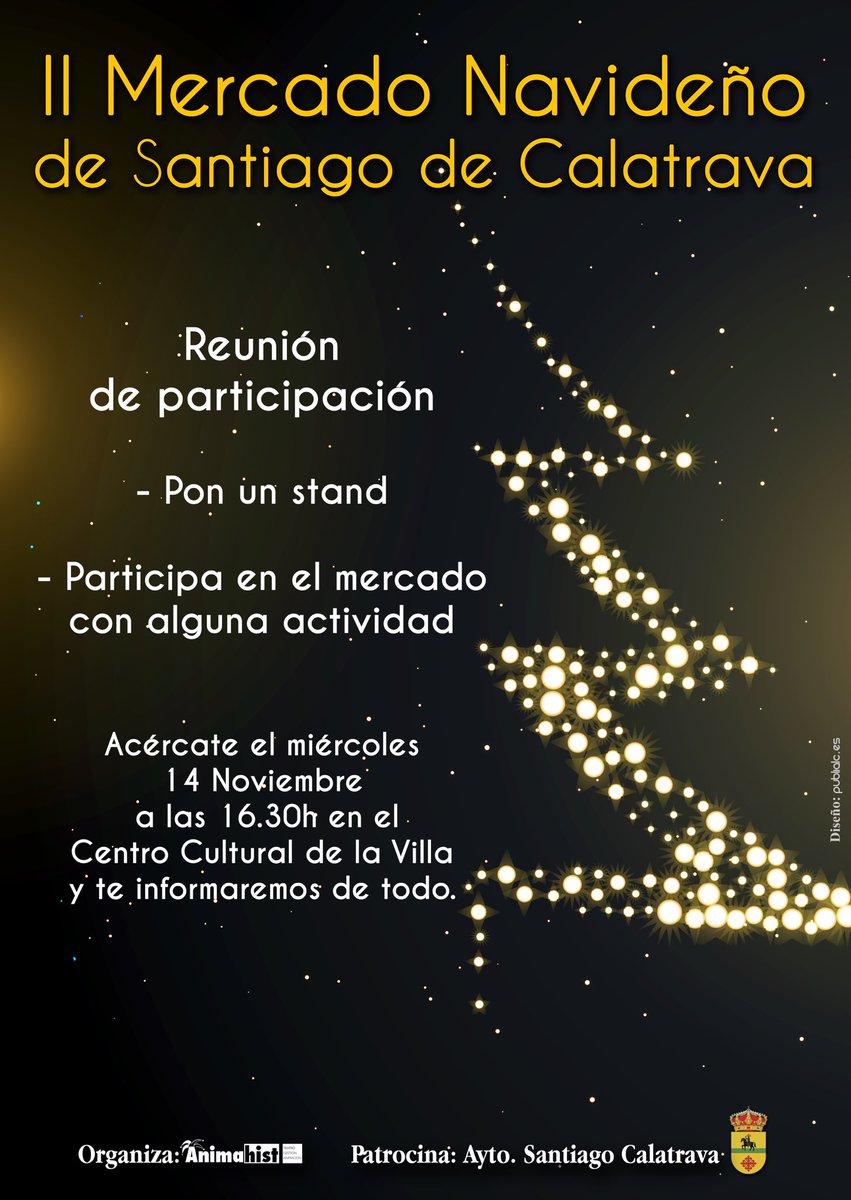 SdeCalatrava's tweet photo. Quieres participar en nuestro Mercado Navideño???? 🎄🎄@ZamoraViana @HoraJaen @rmartinezb https://t.co/mVYIxIpdSv