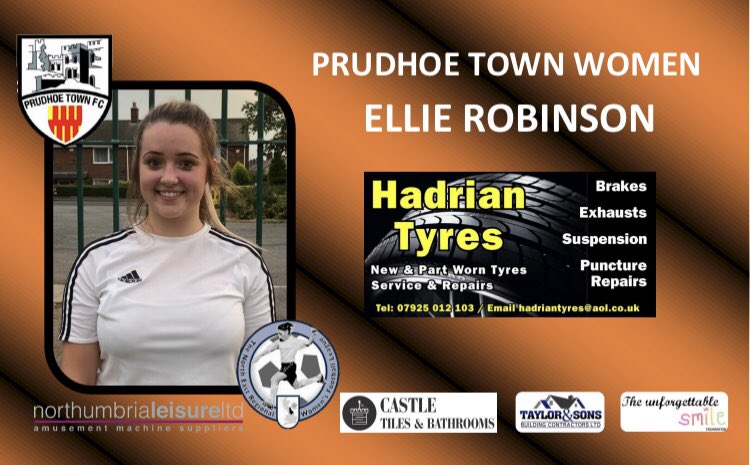 PrudhoeTownWFC's tweet photo. Sunday’s sponsored players:

BAMBROUGH - J.P. Westall Ltd.

E. ROBINSON - Hadrian Tyres

GARCIA - @goldenlioncorb

BIRCH - @dkautoelectrics https://t.co/ycdxkOCBAK