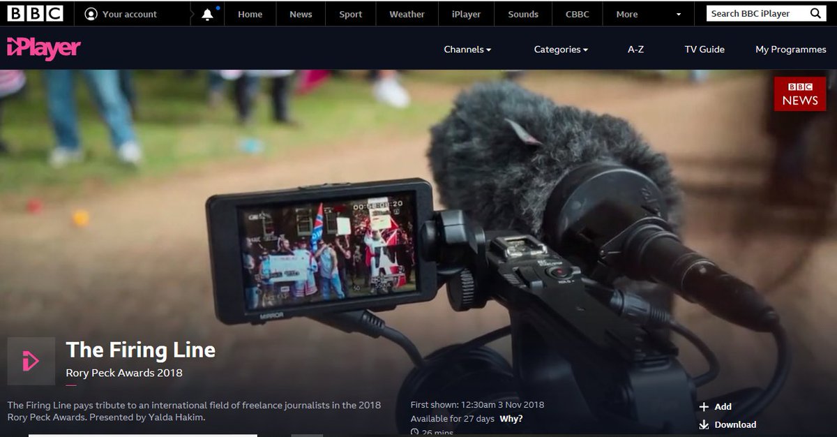 Rory Peck Trust tweet media