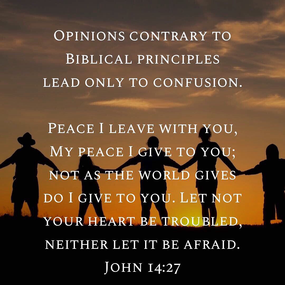 mikermurray's tweet photo. #opinions #contrary #Biblical #principles #lead #confusion #peace #nottroubled #unity #together https://t.co/thpWtyVyDG