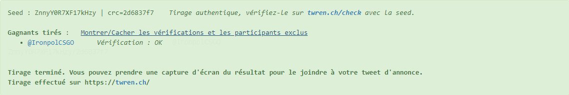 Le tirage au sort du chauffe-mains #KALIENTO offert par <a href="/BequipeGaming/">Bequipe</a> a été réalisé. Le gagnant du concours Twitter est <a href="/IronpolCSGO/">Aztec Ironpol</a> ! Félicitations ! Merci à tous d'avoir participé !