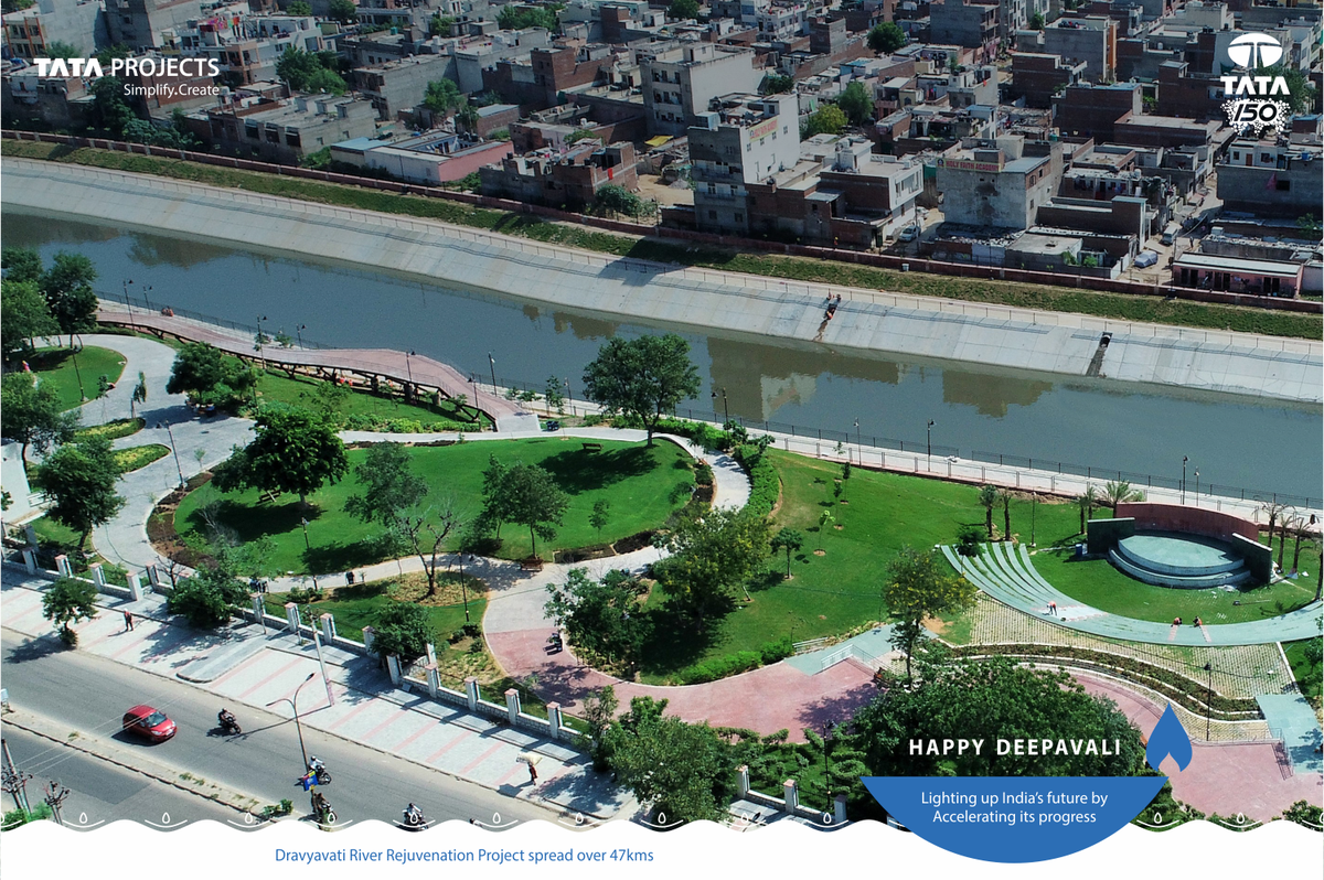 Visit #TheDravyavatiRiver and celebrate a rejuvenated #Diwali with your loved ones! #HappyDiwali #HappyNewYear

<a href="/jdajaipur/">Jaipur Development Authority</a> <a href="/vaibhavgalriya/">Vaibhav Galriya</a> #TataProjects #DravyavatiRiverFront