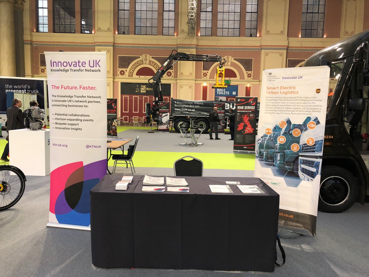 Pleased to share our stand with @innovateuk @KTNUK. Come and chat to them about funding opportunities and potential partner organisations. Stand V02 @freightincity #fitc18 @fb_venn @CrossRiverPship