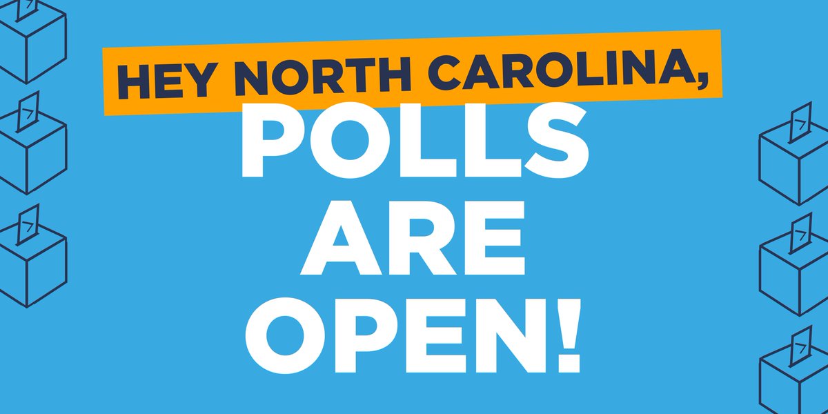 CCDemParty's tweet photo. TODAY IS ELECTION DAY
📍 Find your polling place: https://t.co/1osxpEHgav 
👯Grab a friend (or two!) 
☑Go vote! 

#BlueWave2018 #NCVotes #BeAVoter https://t.co/rPrZT5UltL