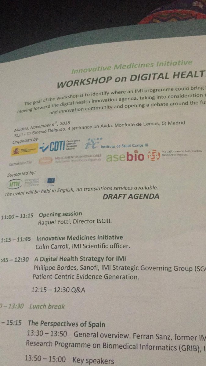 _SESCS_'s tweet photo. Nuestra compañera del @_SESCS_ , @lilisbeth2010 está participando en el WorkShop on Digital Health en Madrid. #IcHealth https://t.co/Wnmwrup02B