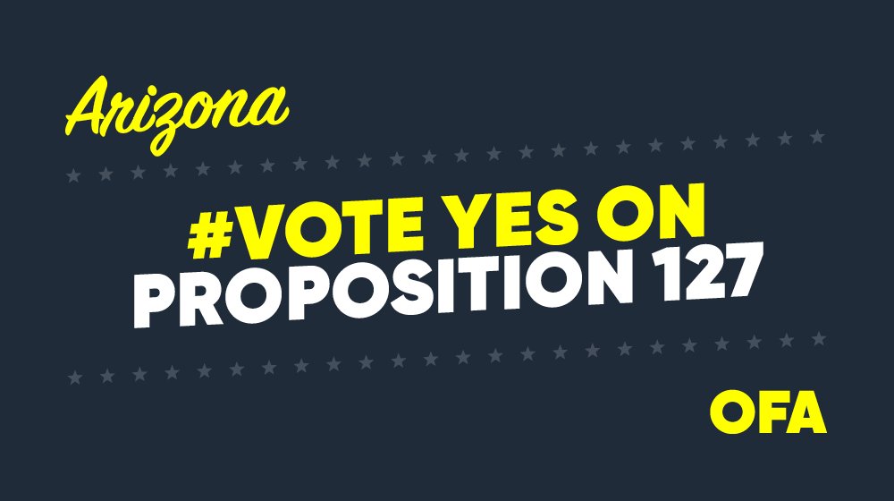 Get to the polls and #VOTE #YesOn127 to fight for our clean energy future. Follow <a href="/CleanHealthyAZ/">Clean Energy for a Healthy Arizona</a> to learn more.