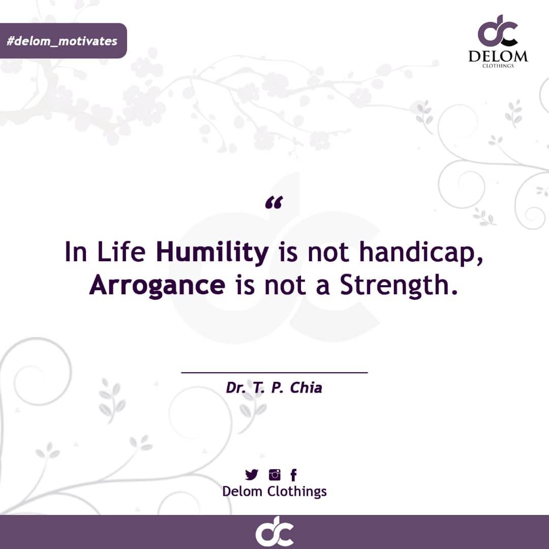 TheDelomKingdom's tweet image. Humility is not handicap. Arrogance is not strength.

So why not adopt humility?

#humilitypays
#BeHumble
#thedelomkingdom 
#habitualgreatness 
#inafricaforafrica 
#proudlynigerian