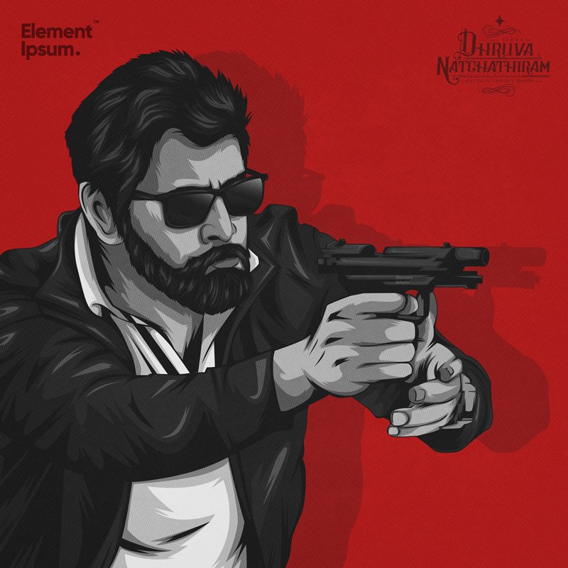 Chiyaanajith7's tweet photo. DHRUVA NATCHATHIRAM | Illustration #DhruvaNatchathiram #ChiyaanVikram #Chiyaan #Chiyaan56 #gauthammenon #Kollywood #illustration #adobeillustrator #Vector #vectorart #graphicdesign #design #elementipsum https://t.co/e1IY38al2c
