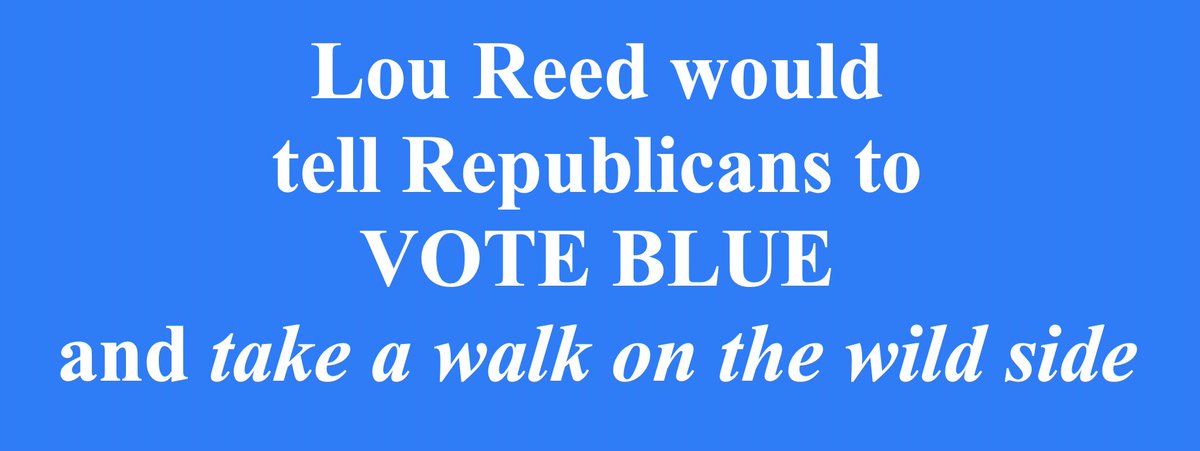 JeffCStevenson's tweet image. #VoteBlue &amp;amp; CHANGE OUR WORLD

“New York City is the place where they said:
Hey babe, take a walk on the wild side.”
#LouReed 
@LouReed youtube.com/watch?v=RsVLIi…