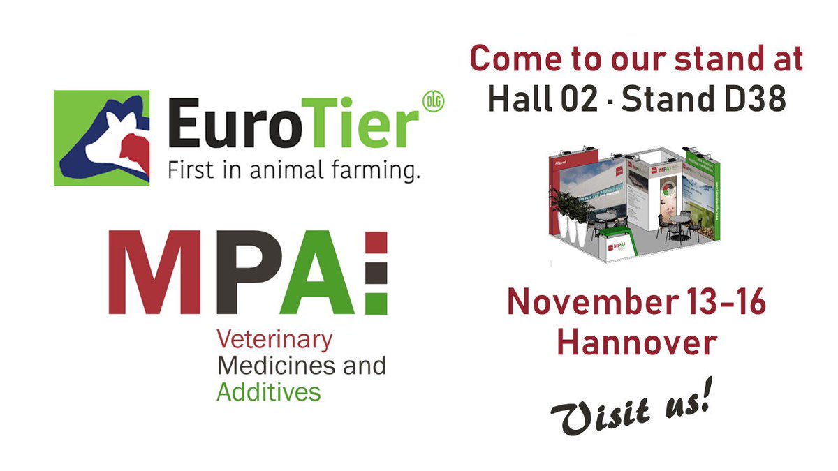 mpaveterinary's tweet image. This year @mpaveterinary will be present at EUROTIER 2018 in Hannover, Germany. You are more than welcome to visit our booth at Hall 2, Booth D38.