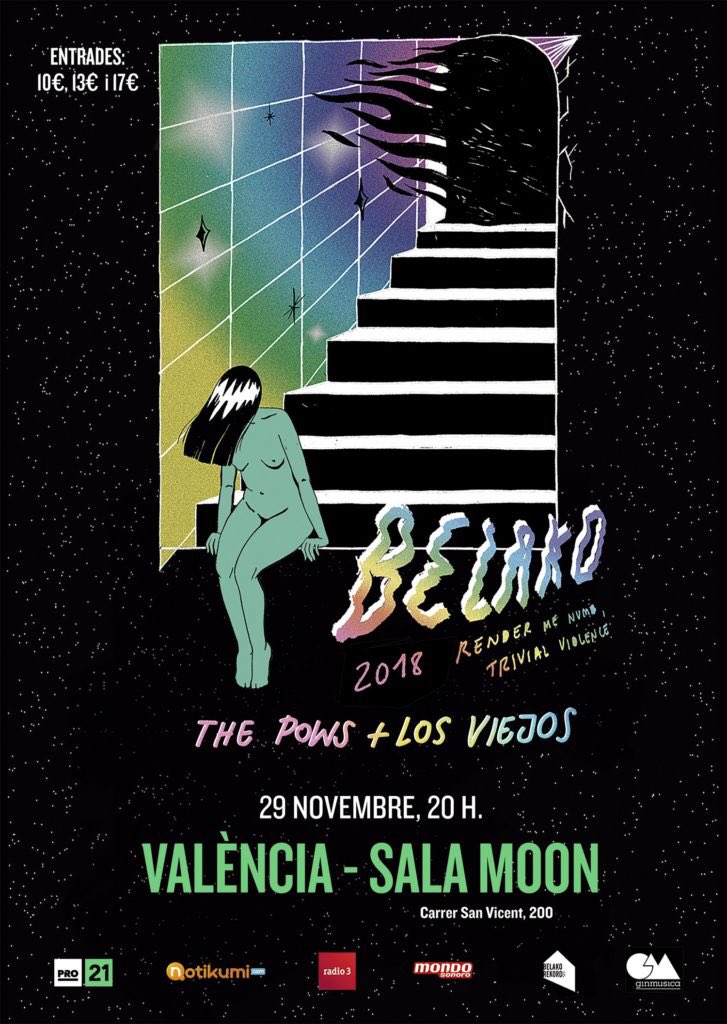 VALENCIA! 🧚‍♂️
Nos emociona anunciar que el próximo 29 de noviembre acompañaremos a @BELAKOband en su fin de gira de ‘Render Me Numb, Trivial Violence’ en la sala Moon! Y con <a href="/Los_Viejos/">Los Viejos</a> de México, además. 
Entradas ya a la venta: notikumi.com/2018/11/29/con…