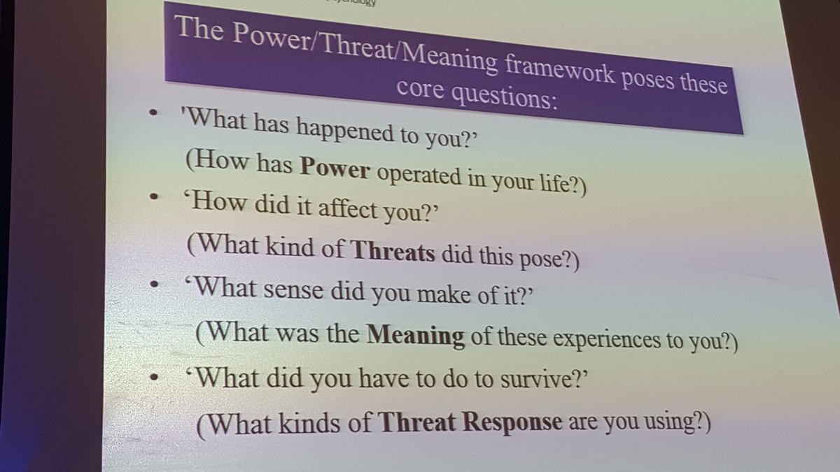 EdPsychFalkirk's tweet image. Really useful session at clinical psychology conference last week #PTMFramework