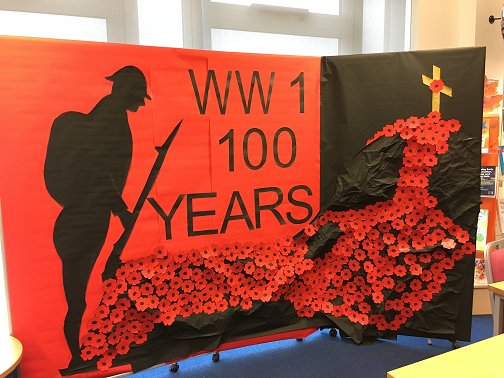 Ystrad Mynach Learning Centre @ColegyCymoedd celebrates 100 years since the end of WW1.