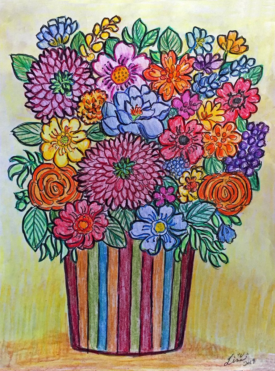 Featured image of post Flower Sketch Colour Design : A beautiful flower always makes us smile.