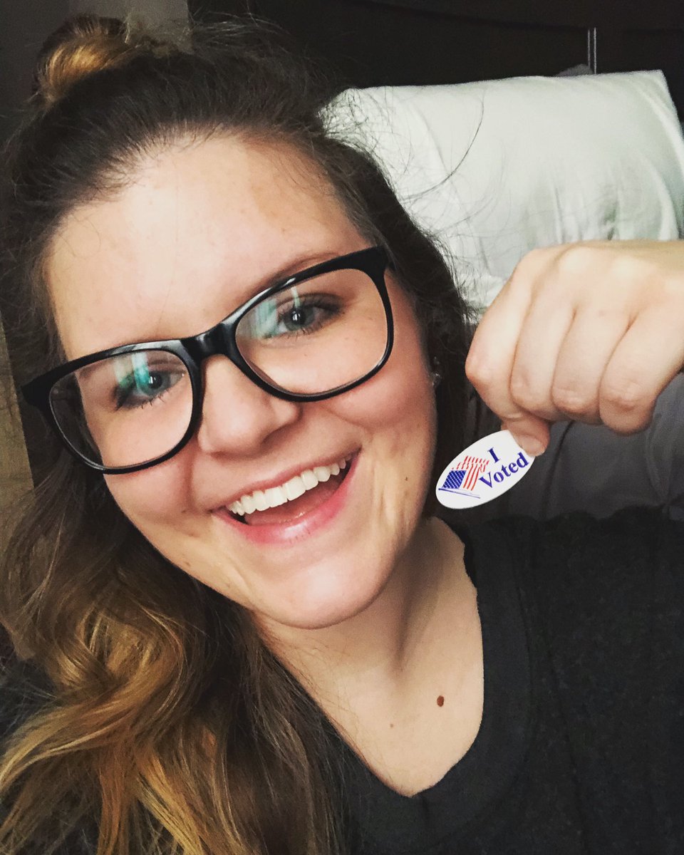 brookestr's tweet photo. First time voting in the state of Tennessee. And I have the sticker to prove it! 🇺🇸✌️ https://t.co/QiB9GCMKp8