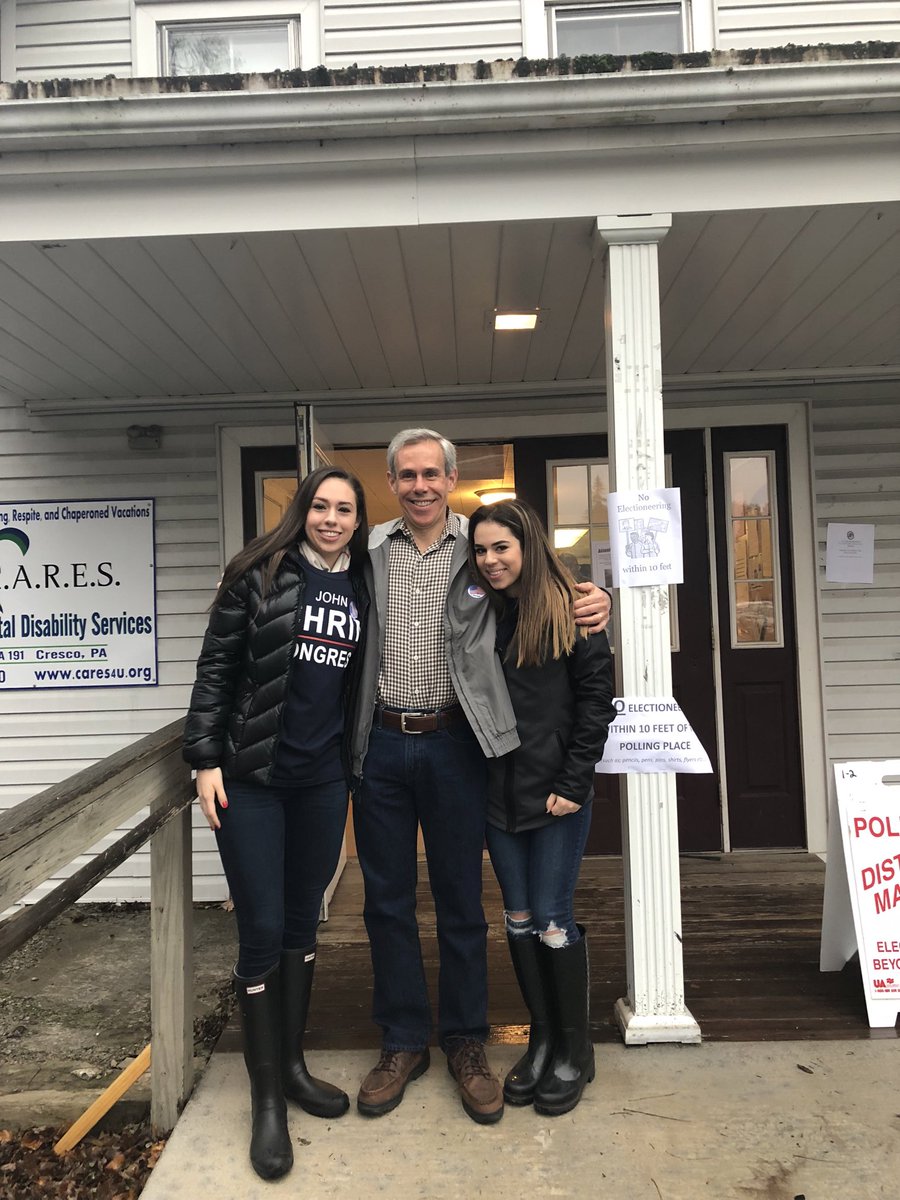 Family photo after I voted for myself and the whole @PAGOP ticket at my Barrett Township precinct in Monroe County this morning! #PA8 #JohnChrinForCongress