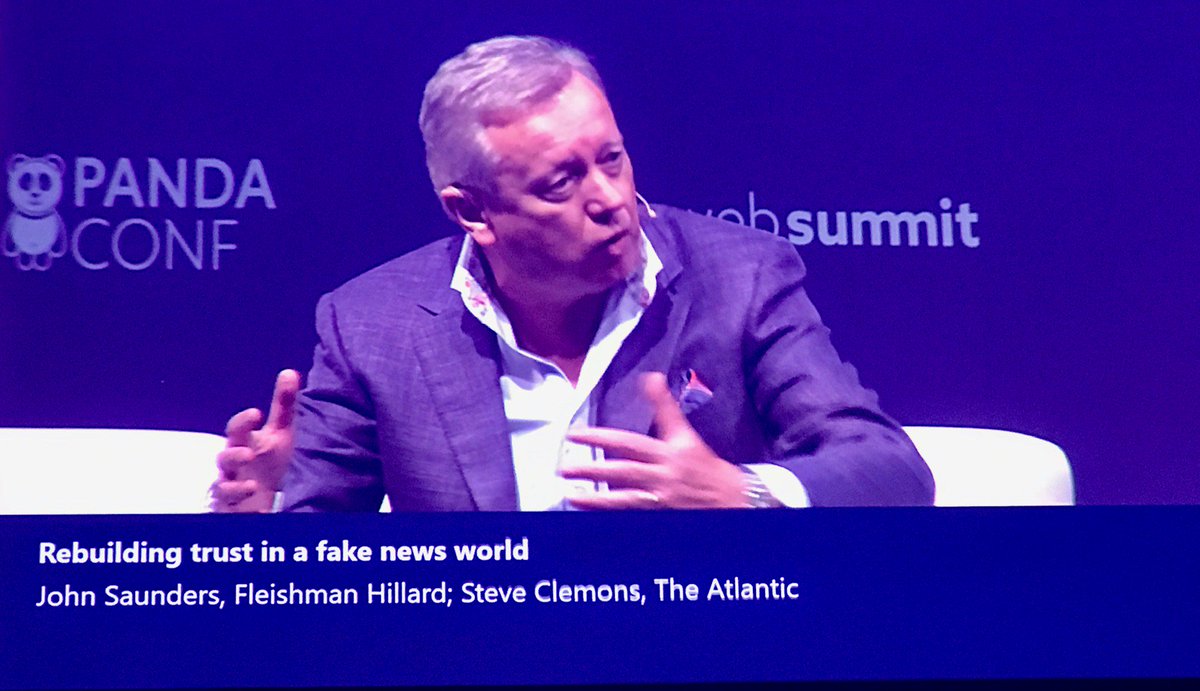 "God gave us one mouth and two ears. It’s really important to listen to what the other side of the world has to say." - John Saunders continues his discussion w/<a href="/SCClemons/">Steve Clemons</a> at #WebSummit.