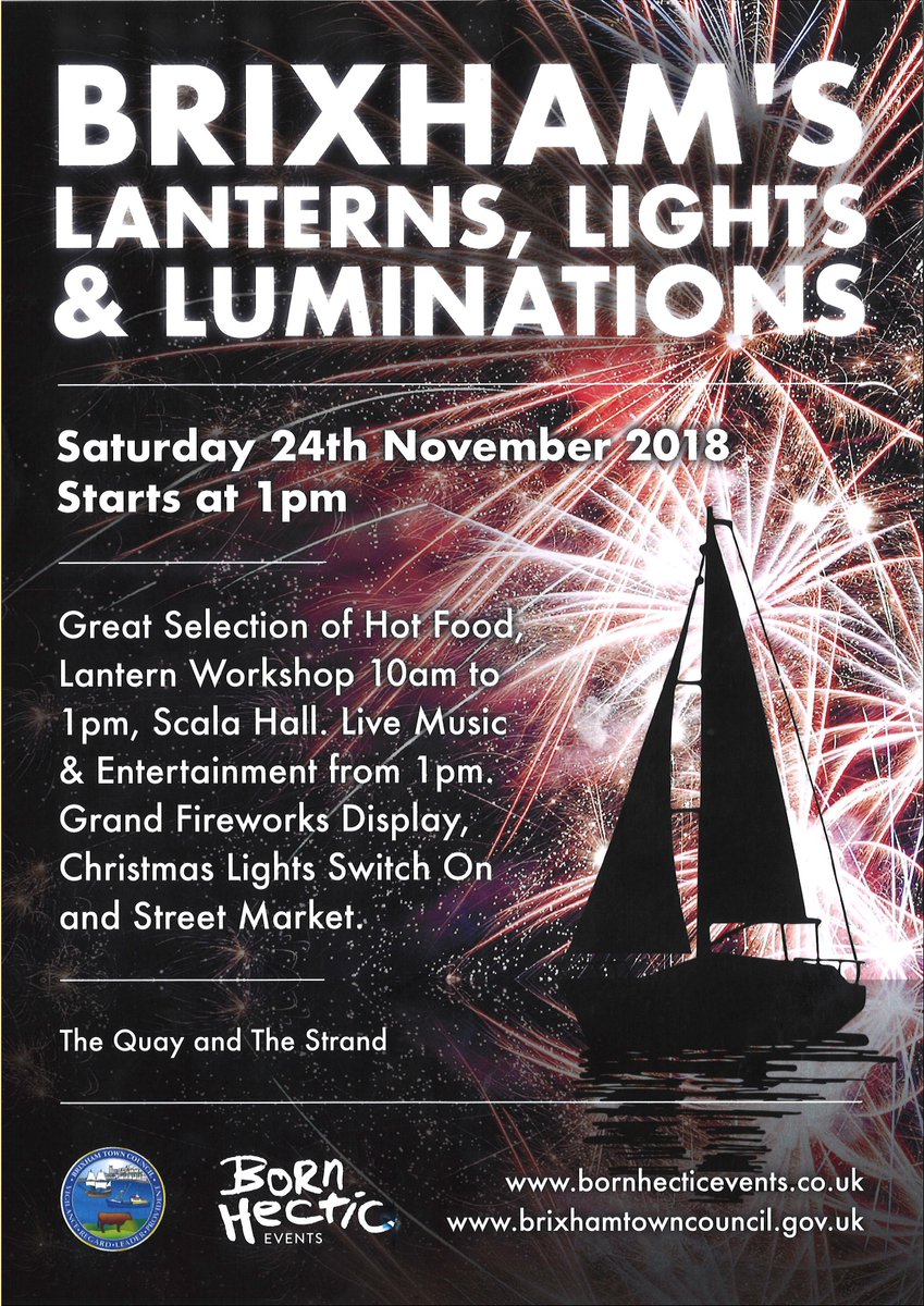 BoyceBrixham's tweet photo. DATE FOR YOUR DIARY! Great Family Event: Lanterns, Lights and Luminations. 24th November โจ๐ฎ๐ฏ๏ธ#brixham #brixhamevents #brixhamestateagents #lights #lanterns #luminations #southdevon #torbay #southhams #november #christmas #festive https://t.co/FmKC4BleYP