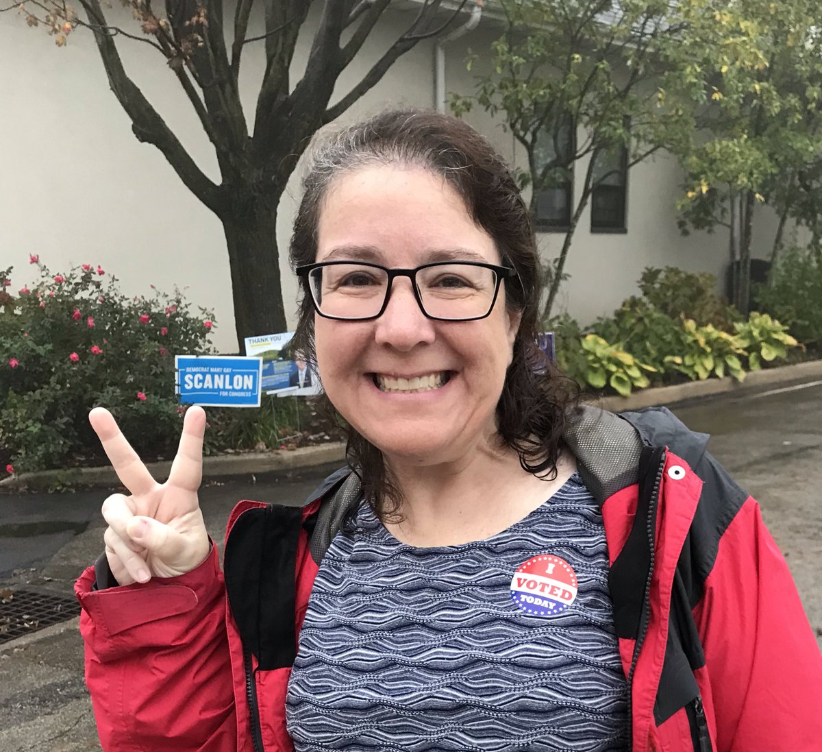 guertin's tweet photo. Yay, I just voted! Now, I’m off to have a dental procedure. May the outcome of both go the way I want them to today! #vote #ivoted #democracy #civicduty #ElectionDay2018 #scientistsvote https://t.co/DrH5o2CBkN