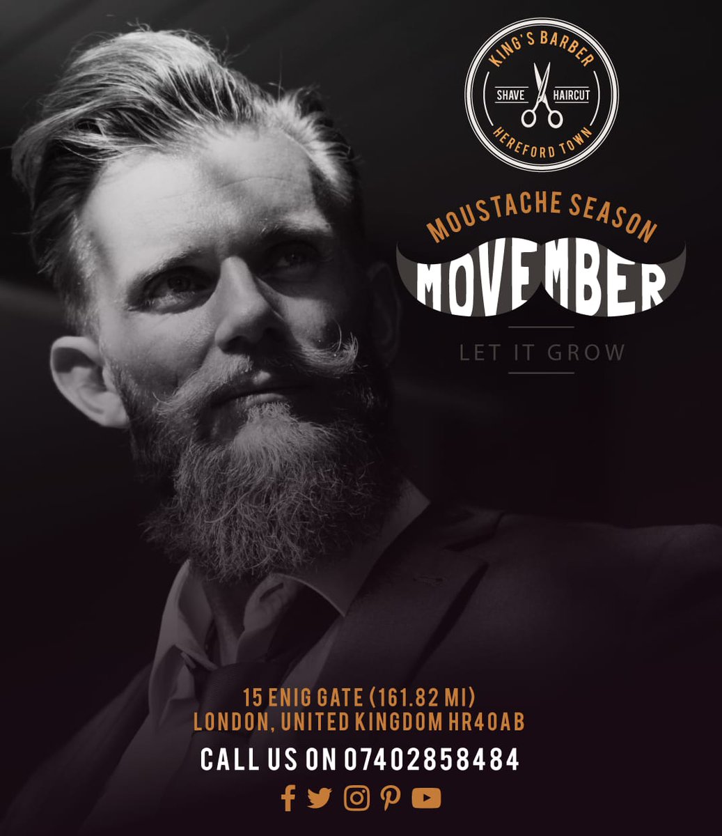 No-Shave November! Letting it grow wild and free. 
#barbers #barbershop #beards #noshave #moustache