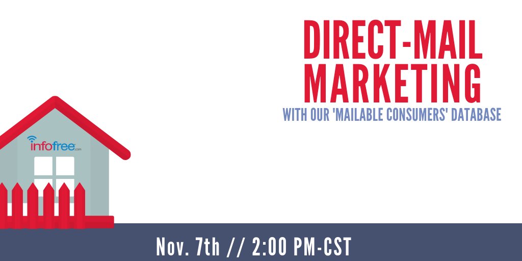 infofreedotcom's tweet photo. Want to learn more about direct-mail marketing campaigns? Then register for our free educational webinar tomorrow! #webinarwednesday #webinar #infofree #marketingtips #lifeprotips #expertadvice #salestips
Link: https://t.co/iaLCA2VZPh https://t.co/5JmUO04N8N