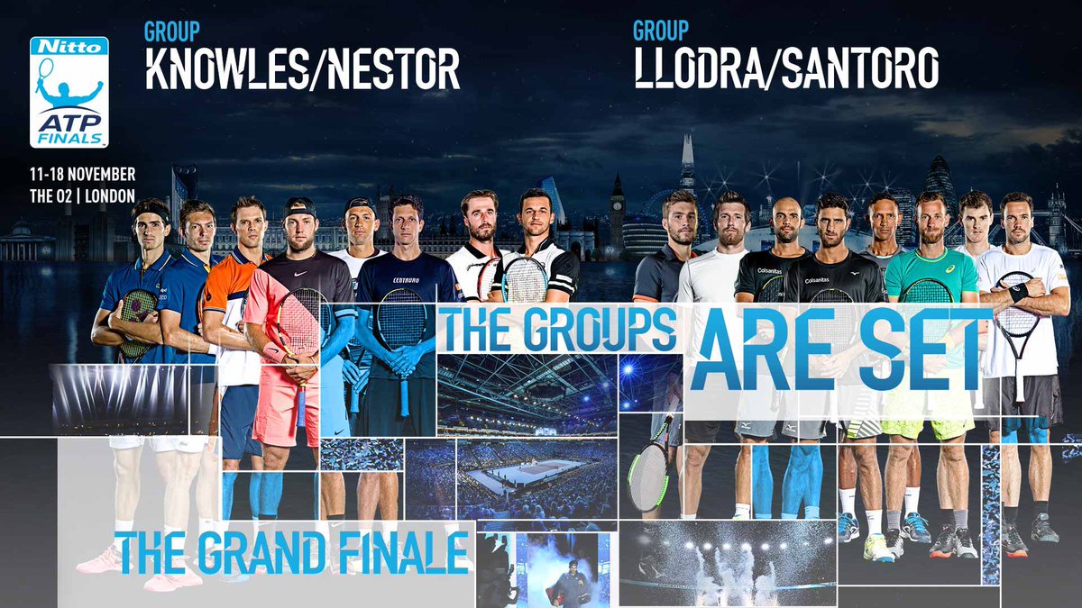 Groups are set! #mekticpeyateam are in group Llodra/Santoro. See you in O2 Arena. . . . #NittoATPFinals #London #doubles #tennis #ATPWorldTour #grandslam