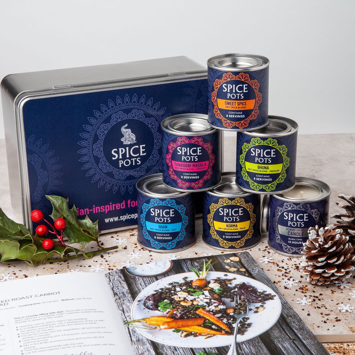 ***GIVEAWAY*** this luxury gift tin. <a href="/SpicePots/">Spice Pots</a> have just launched this gorgeous spice tin in time for #Christmas of 5 spice blends, a candle &amp; a cookbook! To enter simply follow me &amp; Spice Pots, like &amp; RT this post. #competition closes 20 Nov 5pm #christmasgiveaway #win #spices
