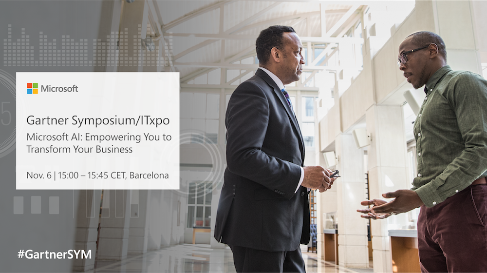 Microsoft is developing trusted and ethical #AI that delivers real business value. Learn more at #GartnerSYM: http://msft.social/EpVkQv