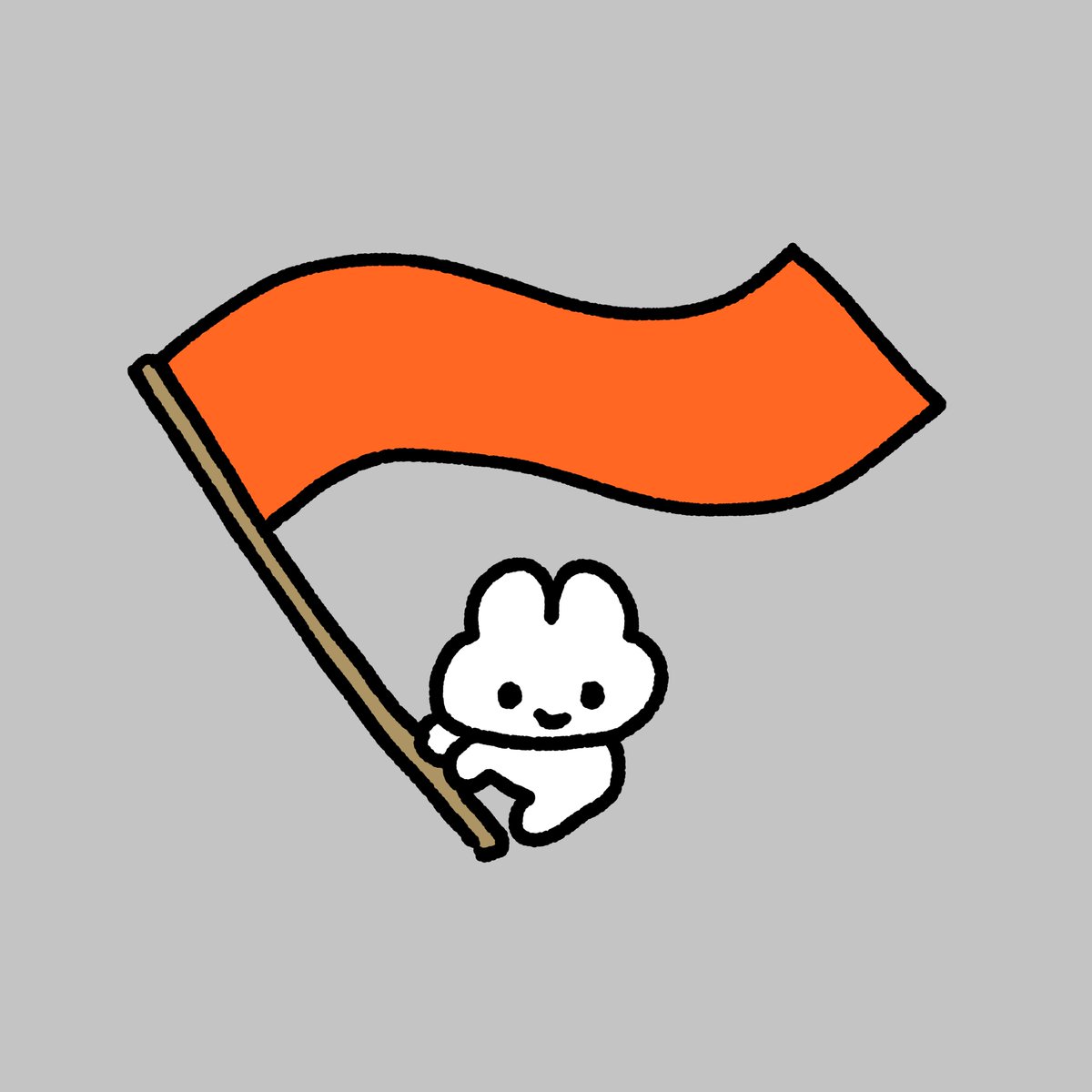 no humans simple background grey background holding flag holding flag rabbit  illustration images