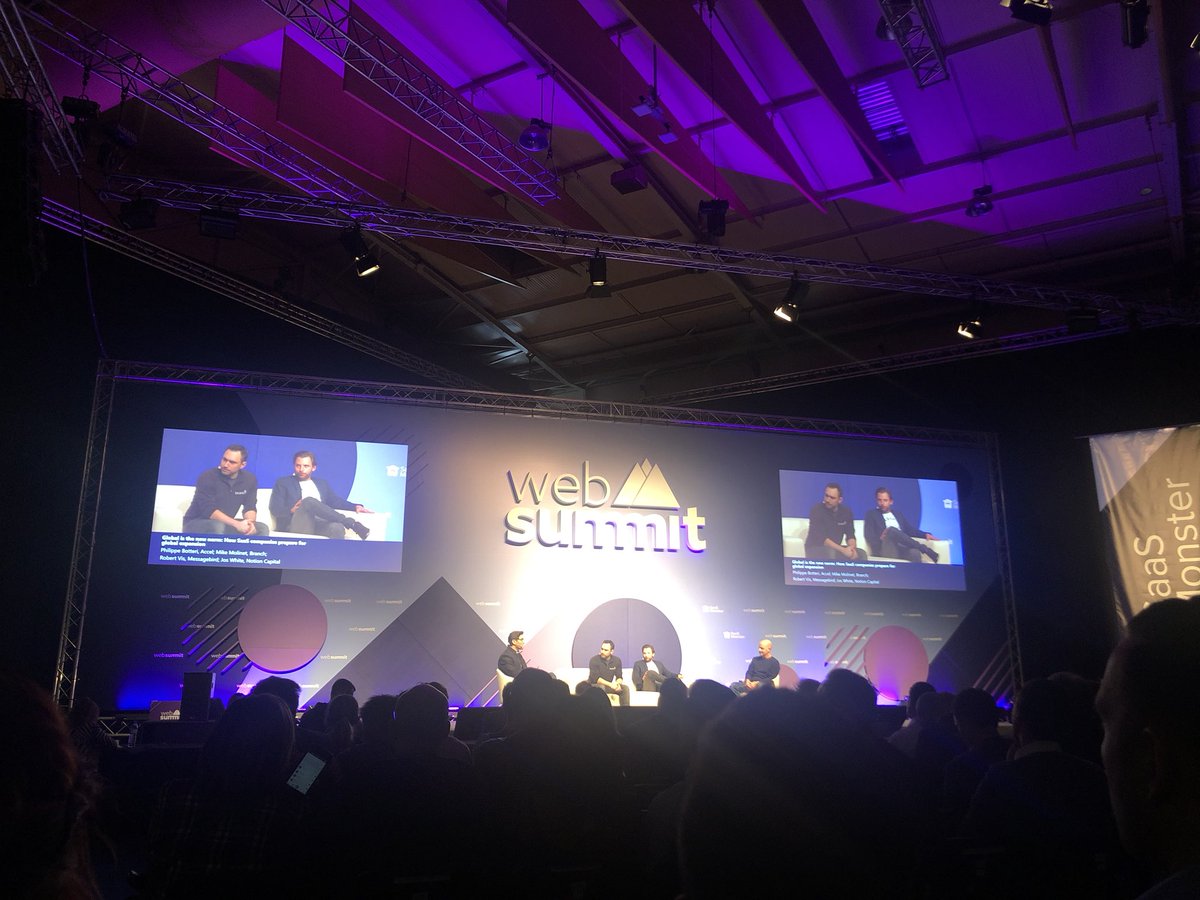 TheVCFactory's tweet image. On now to globalisation of #SaaS companies with @pbotteri @mikemolinet @RobertDVis and Jos White. #WebSummiit See below for key points