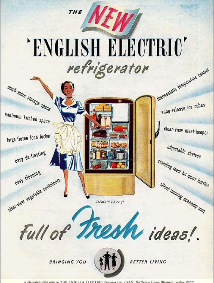 But in 1959 only 13% of UK households had a fridge, compared to 96% in the US. The American frozen TV dinner wouldn't work in Britain, but something else might - freeze dried food.