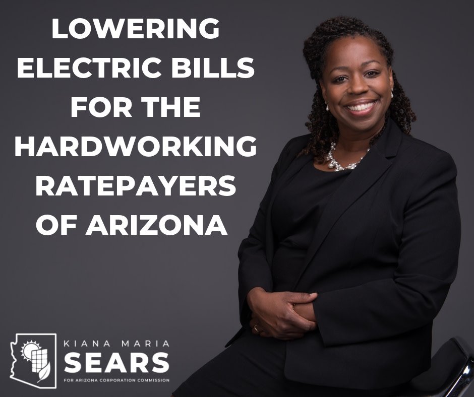 I've talked about it during my entire campaign. One of my top priorities is to Lower Electric Bills for the ratepayers. Vote Kiana Maria Sears.

 Find a polling place near you:  bit.ly/2DNV4M1