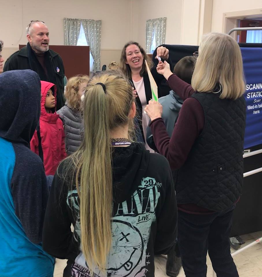 tistryaforAD107's tweet photo. Took students from Mountain Road School to vote with me today to show democracy in action! https://t.co/bi3v5pNb5Z