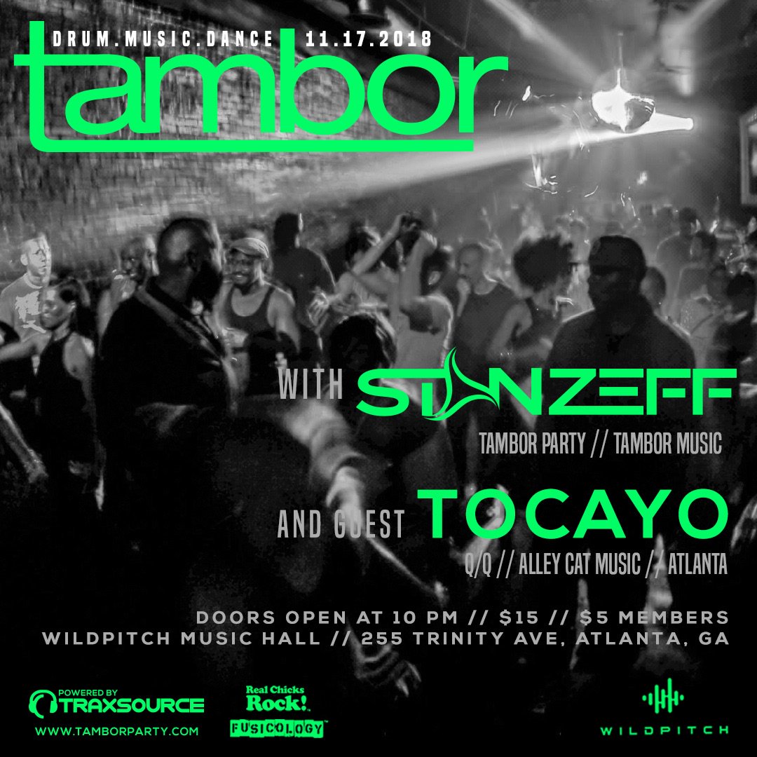 Link in to the Tambor Party and check out the next party in November 17 in atlanta at Wildpitch Underground.  More details tambor party.c