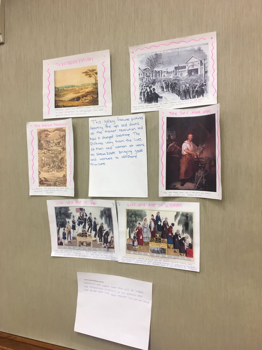lucynaturally's tweet photo. Fun creating  “The Making o Modern America” exhibit with students based on images in the textbook for the US Survey class #gsi #gradlife https://t.co/bCopS3Gyqj