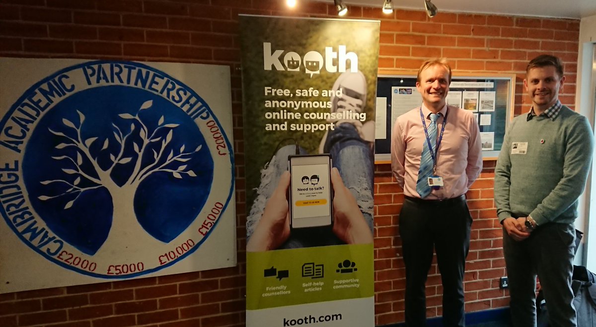 Kooth.com, provided by @Xenzone_UK was warmly welcomed by both the students and staff at <a href="/Parkside_Edu/">Parkside Community College</a> today. Kooth is an online counselling and well-being service for young people aged 11-19 (in commissioned areas). #anxiety #exams #stress #supportmentalhealth