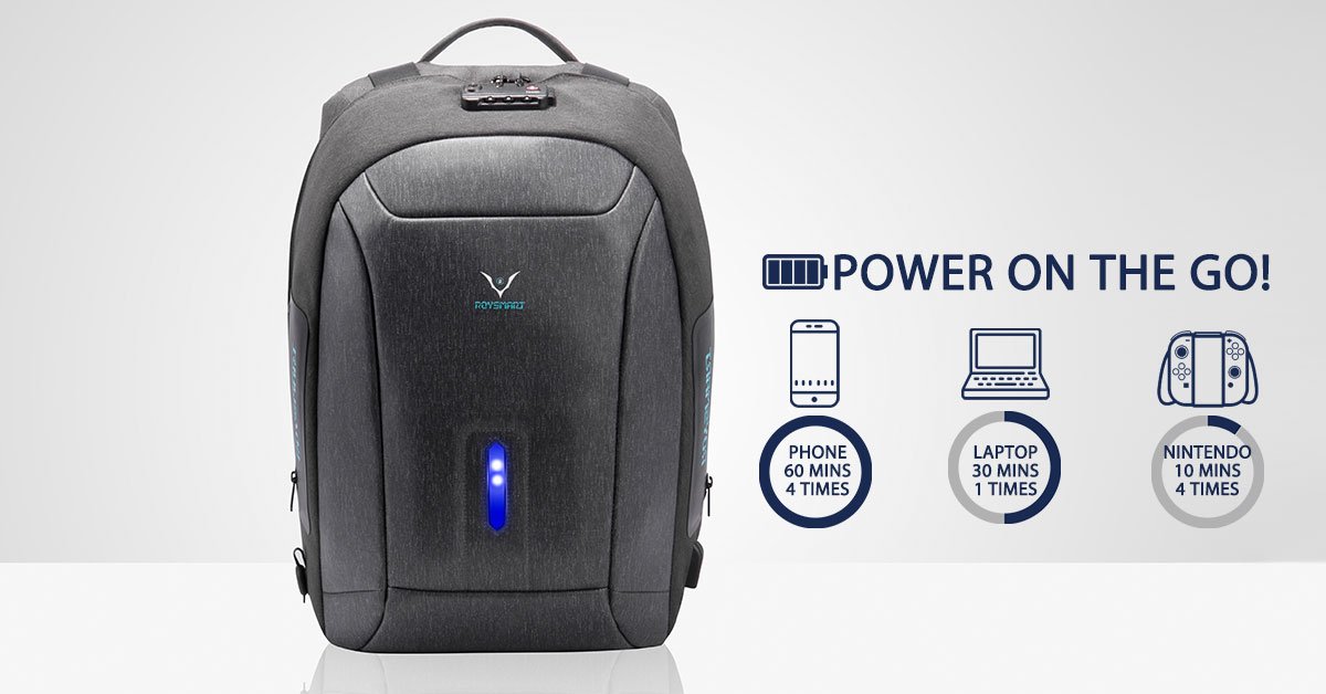 backpack with charging station
