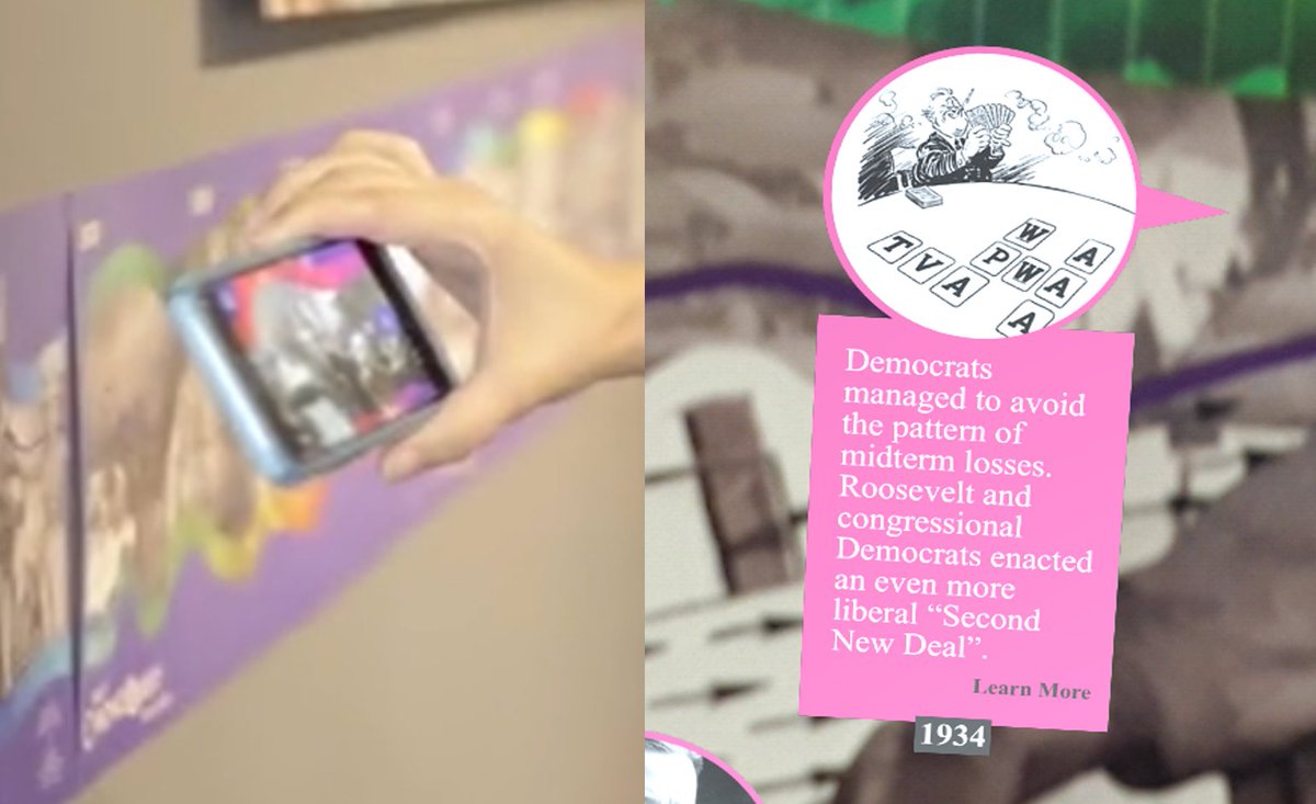 Chrono_Quest's tweet photo. Midterm elections are a big “deal” - as Franklin D. Roosevelt found out in November, 1934.  Historic #midterm #elections content released today on the #ChronoQuest #augmentedreality timeline. #edtech #ARinEdu #hackhistory #chronos #vote #featuredQuest #AR https://t.co/BnyiOicJ5V