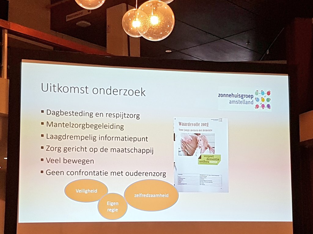 SaskiaDanen's tweet photo. Mooi voorbeeld dagbesteding voor #jongemensen met #dementie door Andrea Witteveen &amp; Job van Amerongen Zonnehuisgroep Amstelland. Wensen doelgroep: eigentijdse dagbesteding, veel bewegen, informatiepunt en lotgenotencontact. https://t.co/a0X2LAisMa
