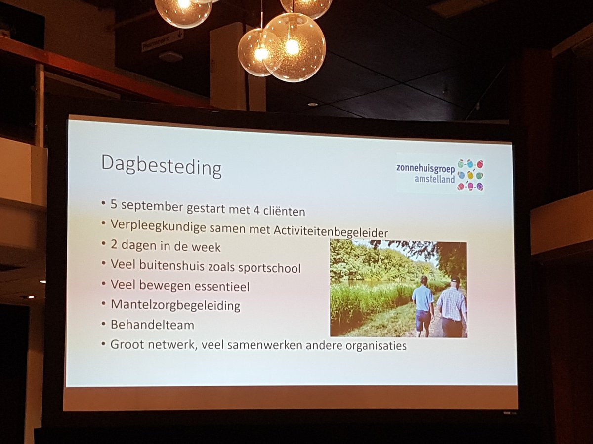 SaskiaDanen's tweet photo. Mooi voorbeeld dagbesteding voor #jongemensen met #dementie door Andrea Witteveen &amp; Job van Amerongen Zonnehuisgroep Amstelland. Wensen doelgroep: eigentijdse dagbesteding, veel bewegen, informatiepunt en lotgenotencontact. https://t.co/a0X2LAisMa