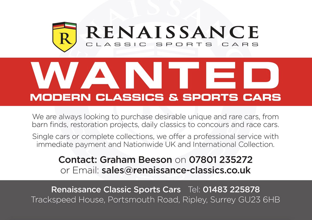 renclassics's tweet photo. WANTED 📢 MODERN CLASSICS &amp; SPORTS CARS — We are always looking to purchase desirable unique and rare cars. Please get touch if you are selling! #renclassics #carswanted https://t.co/cZswfERItf