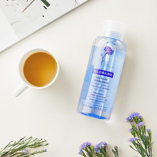 Upgrade your makeup remover! @KloraneUSA's Floral Water Make-up Remover with soothing cornflower gently melts away makeup. With no tugging, no pulling... #cornflowerpower
