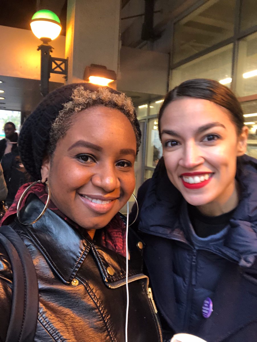 jordantemp's tweet photo. Voted for @Ocasio2018. She has been aggressively campaigning in Parkchester and it was an honor to have finally met her yesterday. https://t.co/dxqyAQoIEq