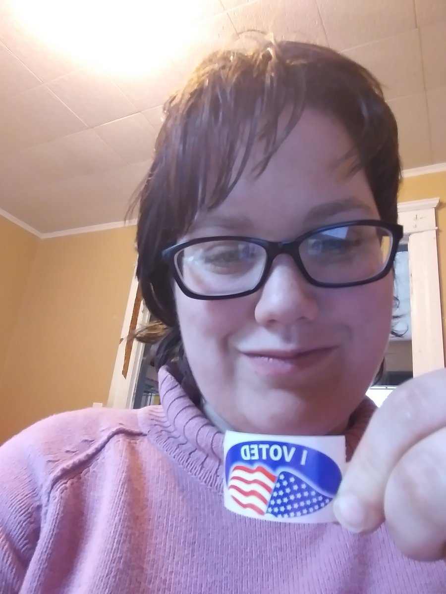 I did the thing! #rockyourvote #IVoted #Ivotedtoday #VOTE #voteforyourrights #VoteForYourFuture #VoteForYourLife #VoteForChange #VoteForPOC #VoteForDisabledLives #justgetoutandvote