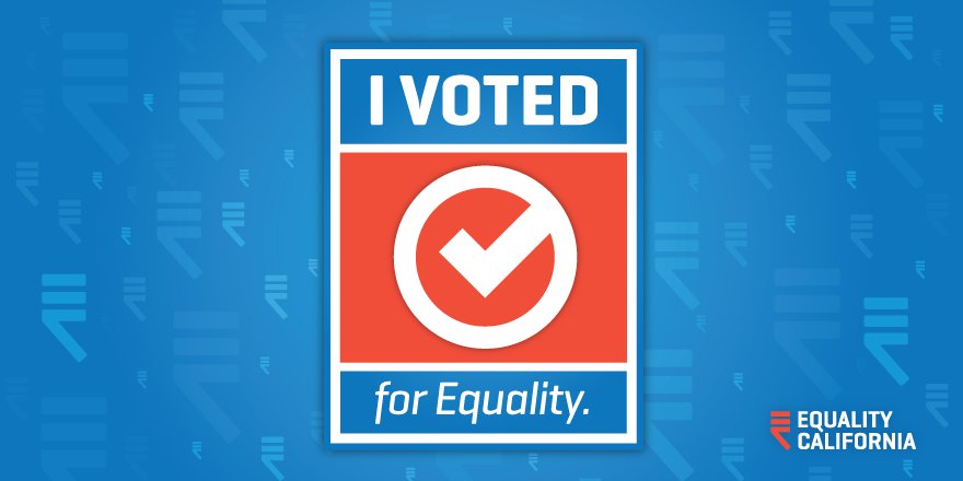 I just voted for Equality! #Vote4Equality @eqca