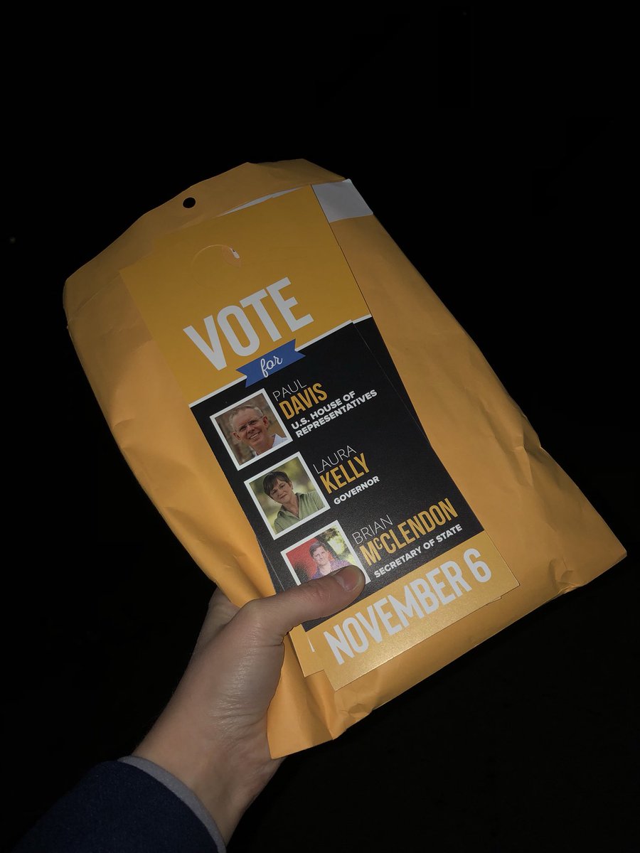 #TeamDavis was out first thing this morning and we’ll be canvassing and  phone banking until the polls close! It’s now or never, #KS02. Cast your ballot then help us bring this home: events.mobilizeamerica.io/davisforcongre…