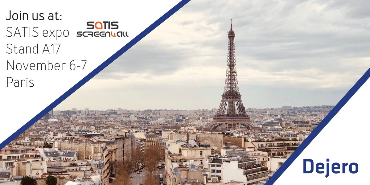 DejeroLabs's tweet photo. Hello @satisexpo! Visit @RobWaters at stand A17 and ask him about our #EnGo and #CellSat solutions. #SATISEXPO2018 https://t.co/GwU3D7X2vG