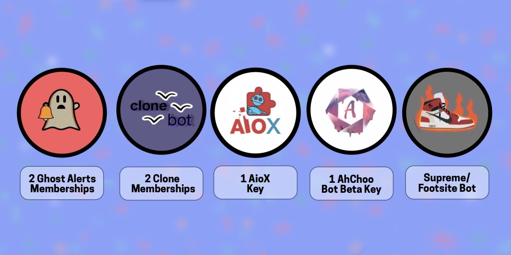 clonebotio's tweet image. GIVEAWAY (prizes shown in image)! 🚨

- Follow @clonebotio, @ghostalerts, @ChefRamsaycook, @AhChoo_Bot and @AIOX_bot
- Retweet this post

Winners chosen over random retweet generator (twren).
