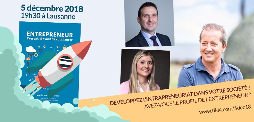 TiKi4Coaching's tweet photo. 👍 Développez l'intrapreneuriat dans votre société… 3 Experts dévoilent tous leurs trucs ! 

Jennifer et Lukasz Snopek, co-auteurs du livre "Entrepreneur : L'essentiel avant de vous lancer" et l'entrepreneur @PatrickDelarive !

=> Inscriptions: https://t.co/idwXiYloQo https://t.co/AS9PjVMZ6V